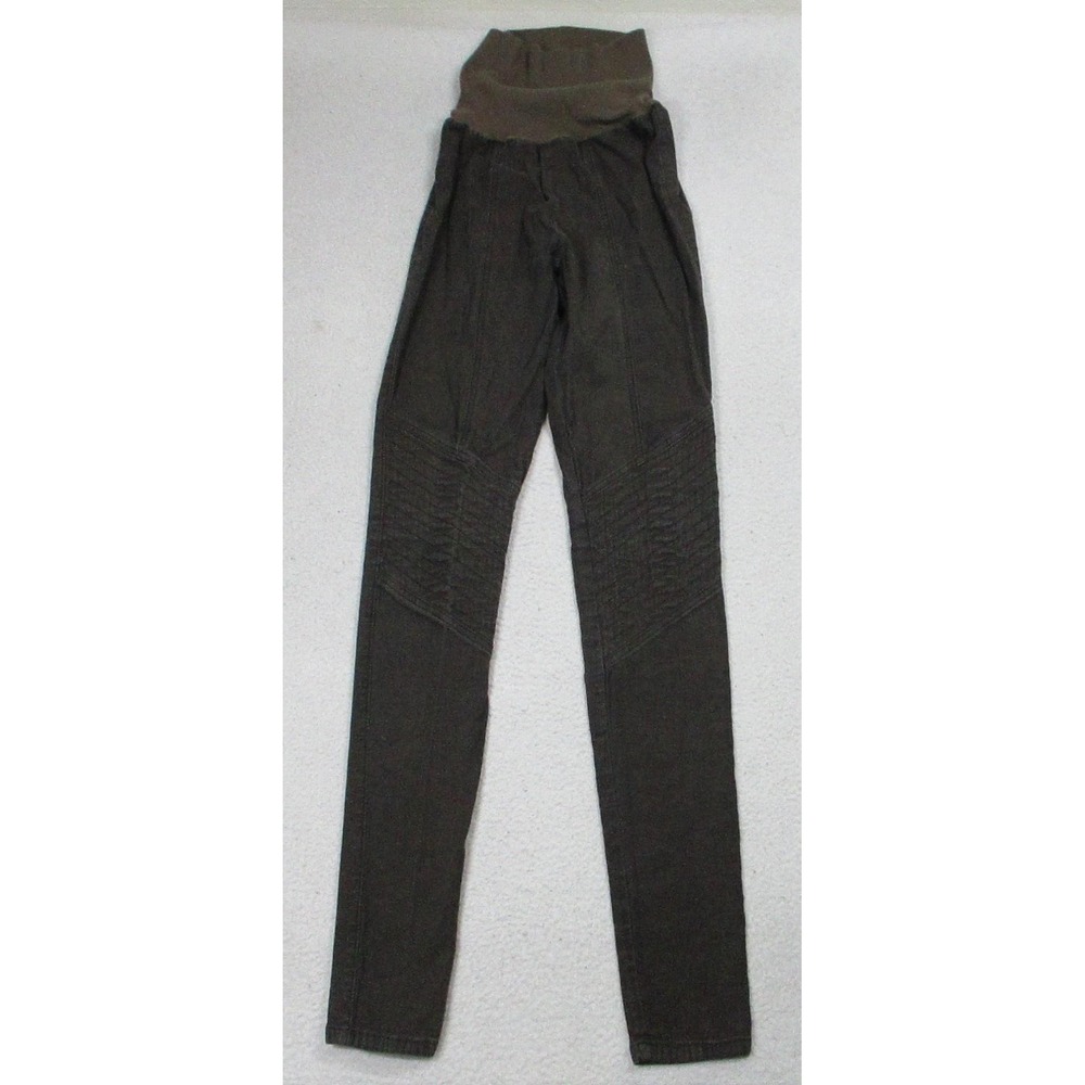 Prairie Underground Leggings Womens Small Brown Moto High Waist Made USA